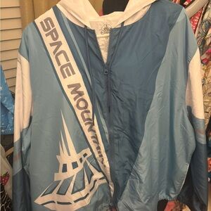 NWT Disney Blue and White Space Mountain Windbreaker Jacket